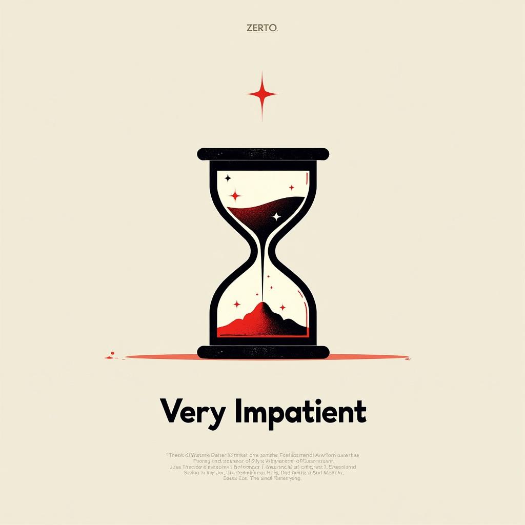 A beautiful, minimalist poster titled 'Very Impatient'