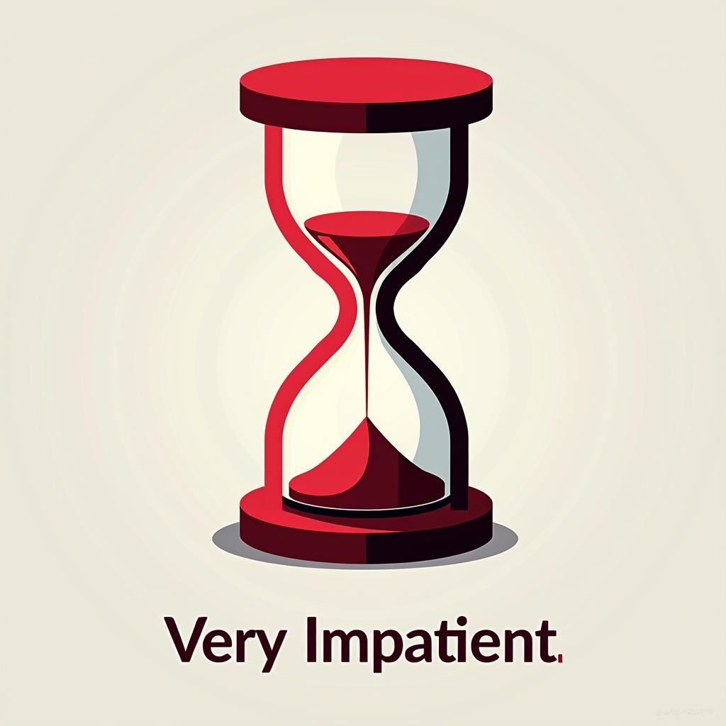 A beautiful, minimalist poster titled 'Very Impatient'