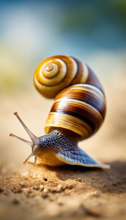 A 36k resolution image of a snail, designed as a cover for National Geographic's special edition titled 'Nat Geo Presents: Snails'