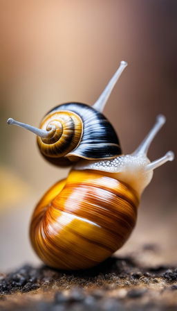 A 36k resolution image of a snail, designed as a cover for National Geographic's special edition titled 'Nat Geo Presents: Snails'