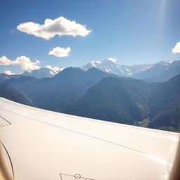 A scenic view of an airplane landing in Paro, Bhutan, surrounded by the breathtaking Himalayan mountains
