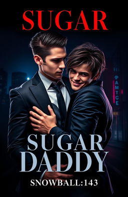 A captivating book cover design for 'SUGAR DADDY' by Snowball_143, showcasing a thrilling and romantic mafia story