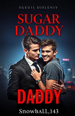 A captivating book cover design for 'SUGAR DADDY' by Snowball_143, showcasing a thrilling and romantic mafia story