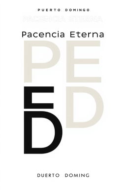 A minimalistic art cover design for a single titled 'Paciencia Eterna' by the artist PUERTO DOMINGO featuring Poder Fantasma