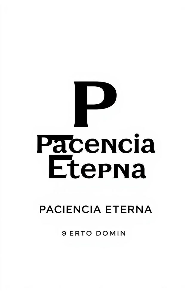 A minimalistic art cover design for a single titled 'Paciencia Eterna' by the artist PUERTO DOMINGO featuring Poder Fantasma