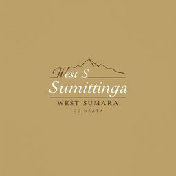 A sophisticated and minimalist T-shirt design for a corporate gathering in West Sumatra, featuring elegant typography that highlights the event's name and date