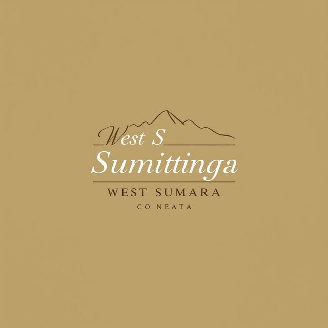 A sophisticated and minimalist T-shirt design for a corporate gathering in West Sumatra, featuring elegant typography that highlights the event's name and date