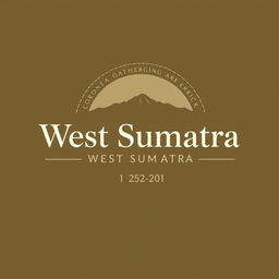 A sophisticated and minimalist T-shirt design for a corporate gathering in West Sumatra, featuring elegant typography that highlights the event's name and date