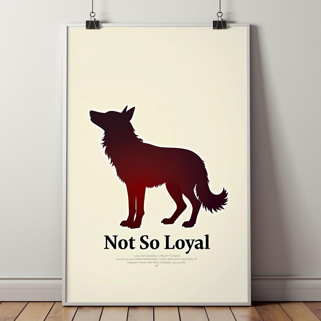 A beautiful, minimalist poster titled 'Not So Loyal'