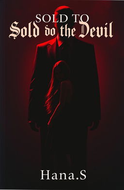 A powerful and evocative book cover for a story titled 'Sold To The Devil'
