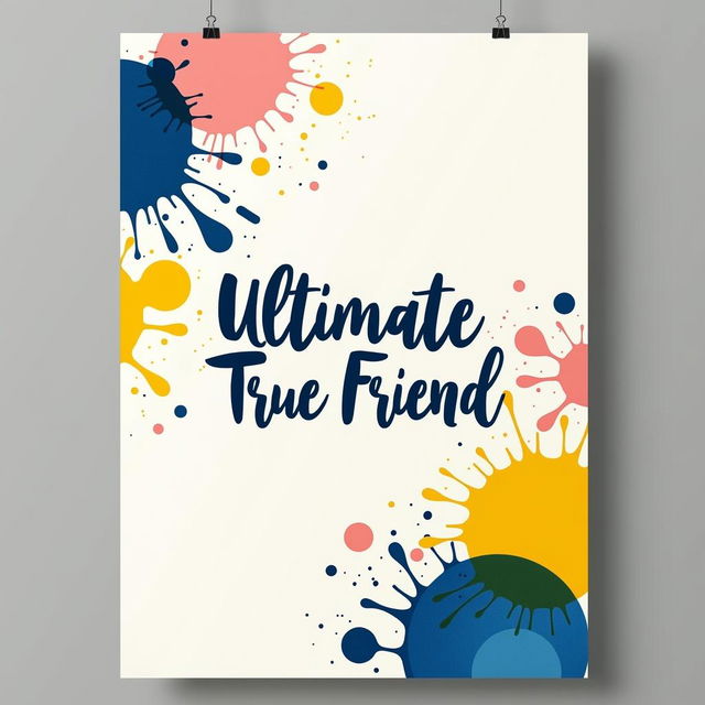 A beautiful minimalist poster titled 'Ultimate True Friend'