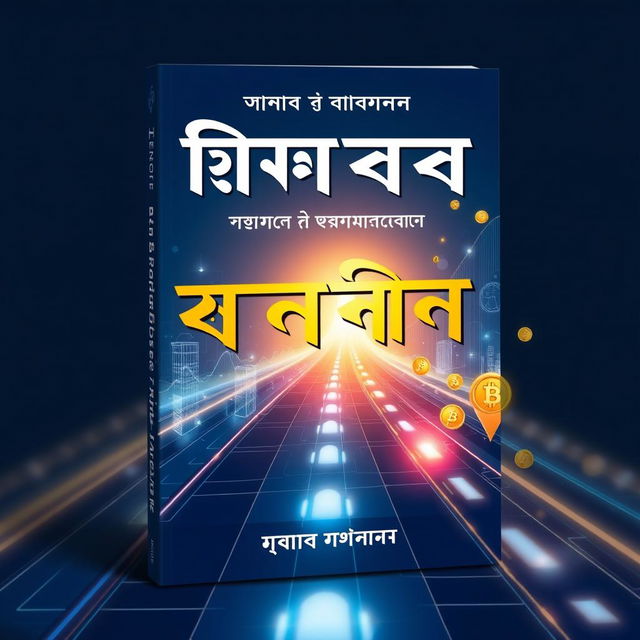 Design a modern and professional book cover for a Bengali trading guide titled 'শূন্য থেকে ট্রেডিং: নতুনদের জন্য সফলতার প্ল্যাটফর্ম'