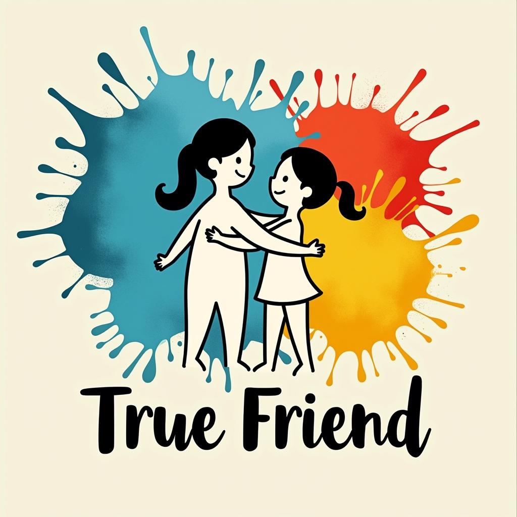 A beautiful, minimalist poster titled 'True Friend'