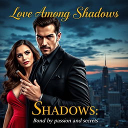 A book cover design featuring an intriguing blend of mafia elements and romance