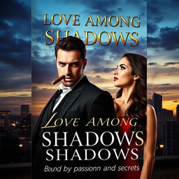 A book cover design featuring an intriguing blend of mafia elements and romance