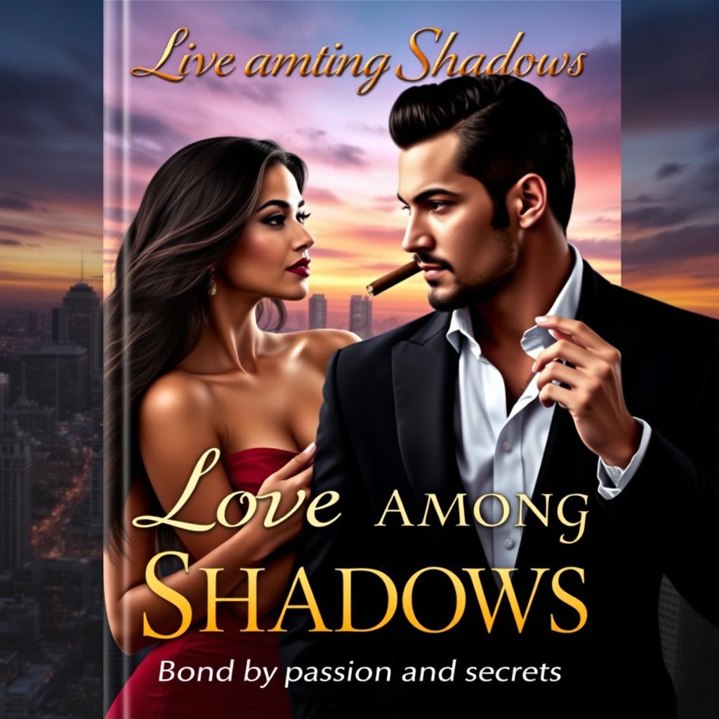 A book cover design featuring an intriguing blend of mafia elements and romance