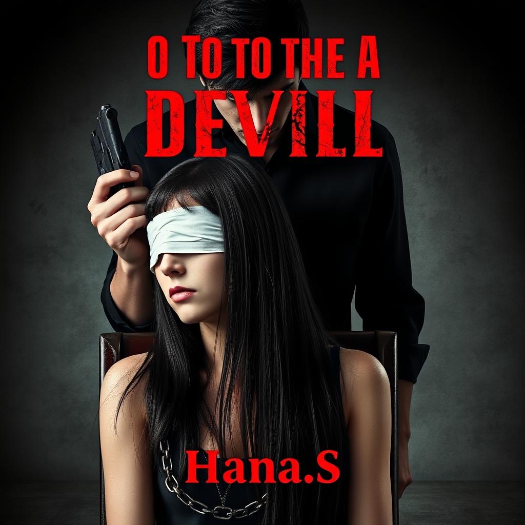 A dramatic and intense book cover for the story titled 'Sold To The Devil