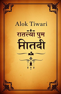 A captivating book cover design inspired by traditional old Hindi literature, featuring the author's name 'Alok Tiwari' prominently