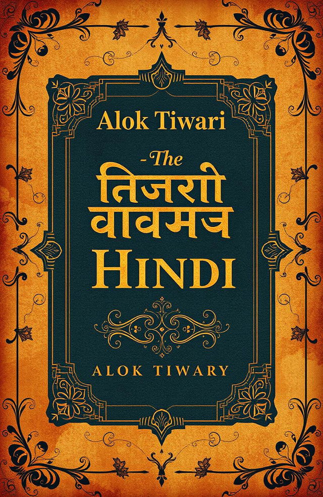 A captivating book cover design inspired by traditional old Hindi literature, featuring the author's name 'Alok Tiwari' prominently