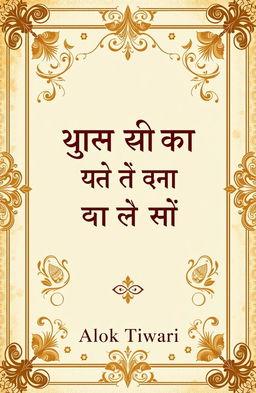A beautifully designed book cover featuring intricate patterns and vintage aesthetics reminiscent of classic Hindi literature