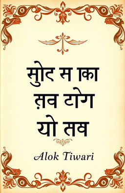 A beautifully designed book cover featuring intricate patterns and vintage aesthetics reminiscent of classic Hindi literature