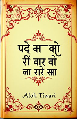 A beautifully designed book cover featuring intricate patterns and vintage aesthetics reminiscent of classic Hindi literature