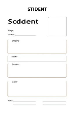 A clear and professional layout for an A4 page designed for a student information sheet