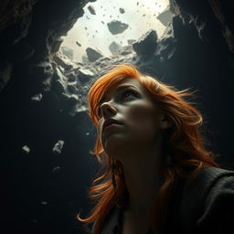 A tense and alarming scene set in a dark dragon’s lair, empty of the dragon