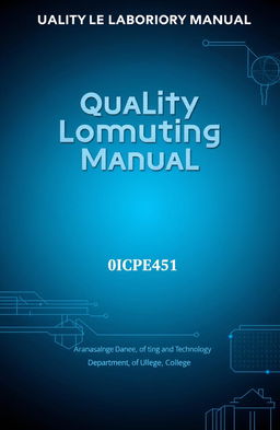A high-quality cover design for the "Quality Laboratory Manual" of the Ubiquitous Computing Laboratory, Annasaheb Dange College of Engineering and Technology, Department of Computer Science and Engineering