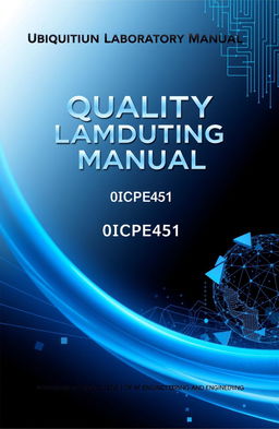 A high-quality cover design for the "Quality Laboratory Manual" of the Ubiquitous Computing Laboratory, Annasaheb Dange College of Engineering and Technology, Department of Computer Science and Engineering