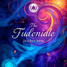 A beautifully designed cover page for a book, featuring an abstract and colorful background with swirls and geometric shapes