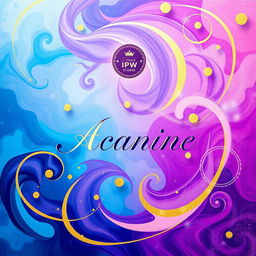 A beautifully designed cover page for a book, featuring an abstract and colorful background with swirls and geometric shapes