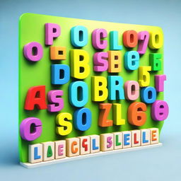 A bright, cheerful 3D image of a school board designed for kids