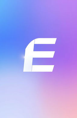 An abstract design showcasing the artistic combination of the letters H and E, where the edge of the letter H seamlessly blends with the letter E