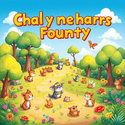 A whimsical illustration of small, clever animals embarking on an adventurous journey through a colorful forest, showcasing their intelligence as they solve puzzles and navigate challenges along the way