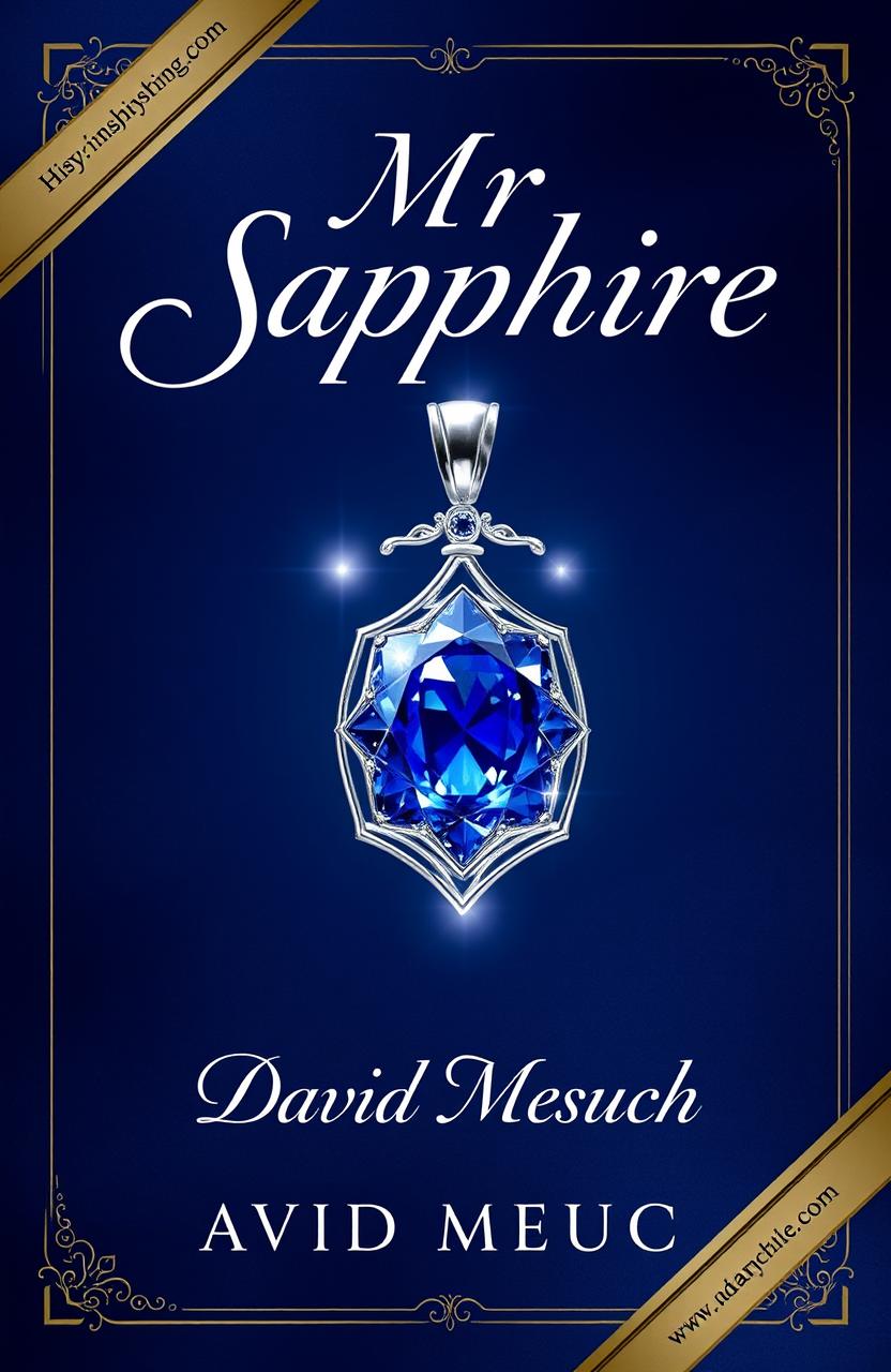 A stunning book cover featuring a mesmerizing silver sapphire amulet, intricately designed with elegant curves and sparkling facets that reflect light