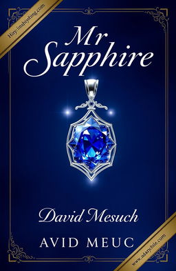 A stunning book cover featuring a mesmerizing silver sapphire amulet, intricately designed with elegant curves and sparkling facets that reflect light