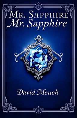 A stunning book cover featuring a mesmerizing silver sapphire amulet, intricately designed with elegant curves and sparkling facets that reflect light