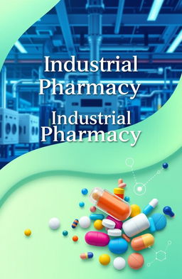 A creative cover page design for an industrial pharmacy theme
