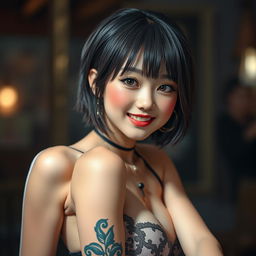 A masterpiece of photorealism featuring a super cute girl inspired by Hirai Momo with short hair, captured in ultra detail in 8k resolution
