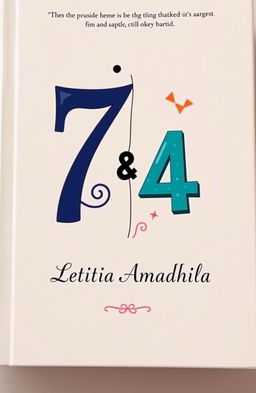 The title of the book is creatively illustrated as being stuck between the numbers 7 and 4, forming a visually engaging composition