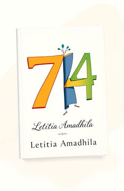 The title of the book is creatively illustrated as being stuck between the numbers 7 and 4, forming a visually engaging composition