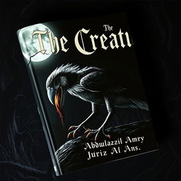 A striking book cover featuring a bird-dinosaur-like creature with a combination of feathers and sleek scales, stalking silently in a moonlit night
