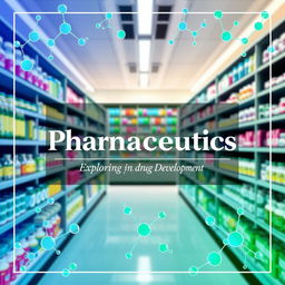 A unique and eye-catching cover page design for a pharmaceutics textbook