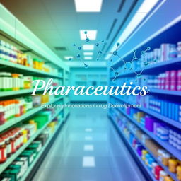 A unique and eye-catching cover page design for a pharmaceutics textbook
