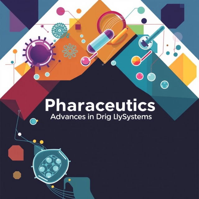 An engaging and unique cover page design for a pharmaceutics textbook centered on the topic 'Drug Delivery Systems'