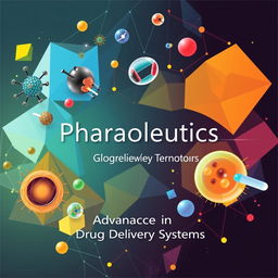 An engaging and unique cover page design for a pharmaceutics textbook centered on the topic 'Drug Delivery Systems'