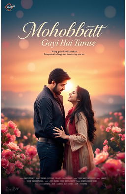 A full vertical poster design for a romantic film titled 'Mohobbat Ho Gayi Hai Tumse'