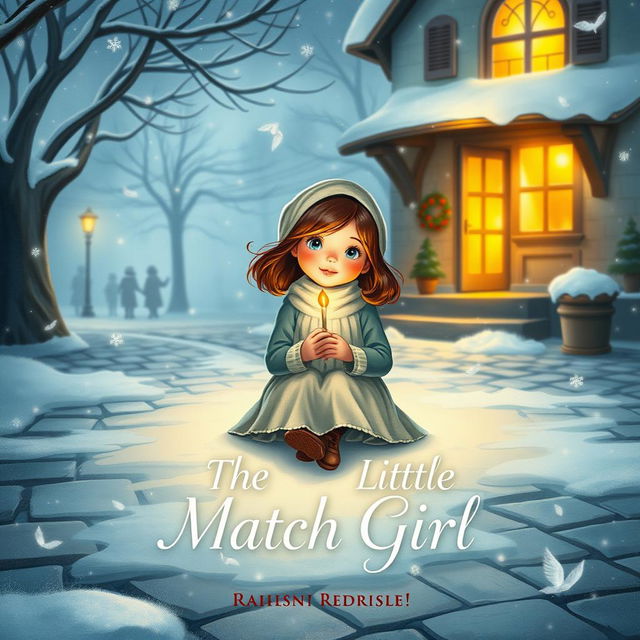 A beautifully illustrated book cover for 'The Little Match Girl'