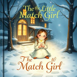 A beautifully illustrated book cover for 'The Little Match Girl'